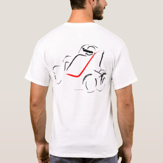 Camiseta Sprintcar 01 Preto e Vermelho em Fundo Branco