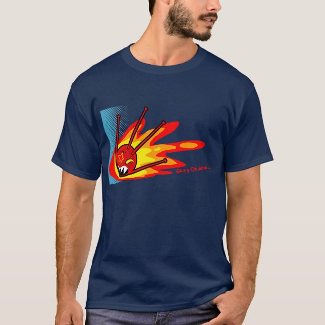 Camiseta sputnik no fogo (Frente)