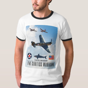 CAMISETA SQUADRON DE BRIGA DE WARHAWK P-40 CURTISS
