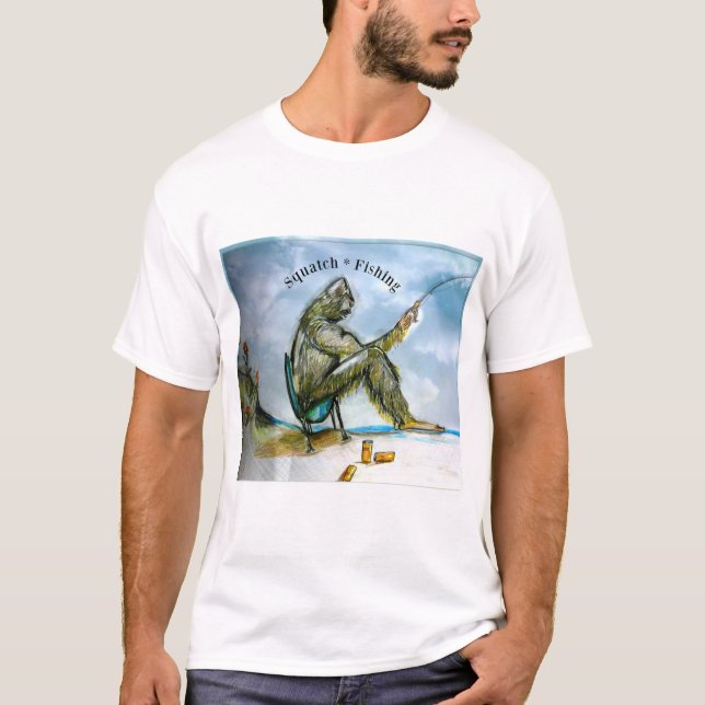 Camiseta squatchfishing (Frente)