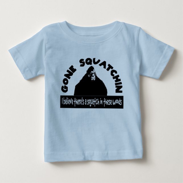 Camiseta Squatchin ido - há uns SQUATCH nestas madeiras! (Frente)