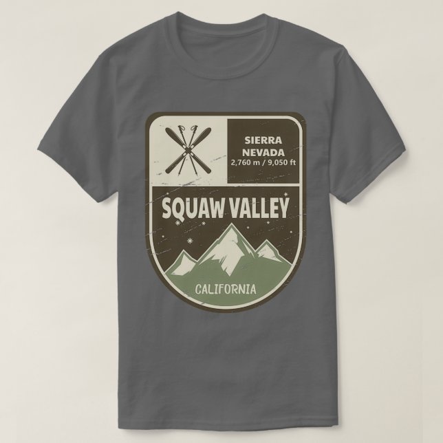 Camiseta Squaw Valley Sierra Nevada Califórnia (Frente do Design)