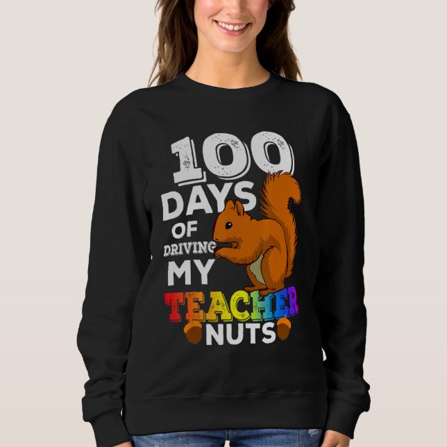 Camiseta Squirrel 100 Days of Driving My Teacher Nuts Squir (Frente)