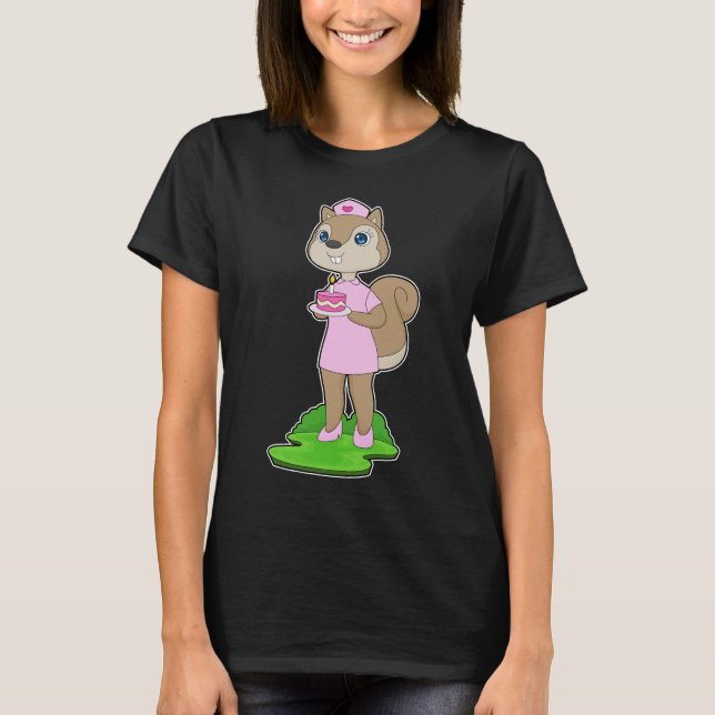 Camiseta Squirrel Birthday Nurse (Frente)