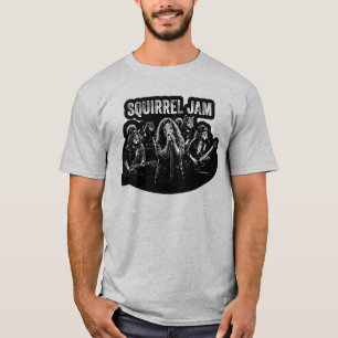 Camiseta Squirrel Jam - Paródia de Banda de Rock Vintage En
