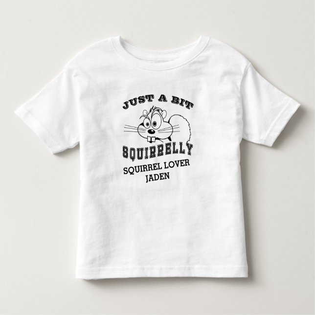Camiseta Squirrel Love Squirrelly Black Art Name (Frente)