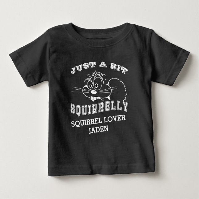 Camiseta Squirrel Love Squirrelly White Art Name (Frente)
