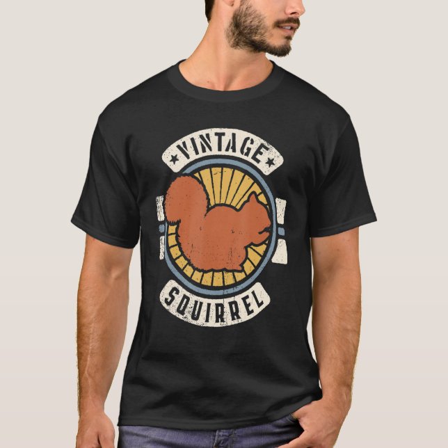 Camiseta Squirrel Vintage Classic Retro 60s 70s (Frente)