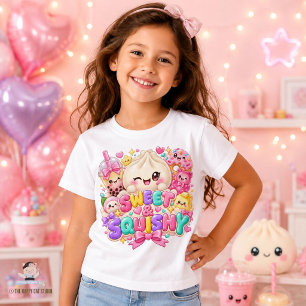 Camiseta Squishies Doce e Macio Chá Bubble de Bolinho Fofo