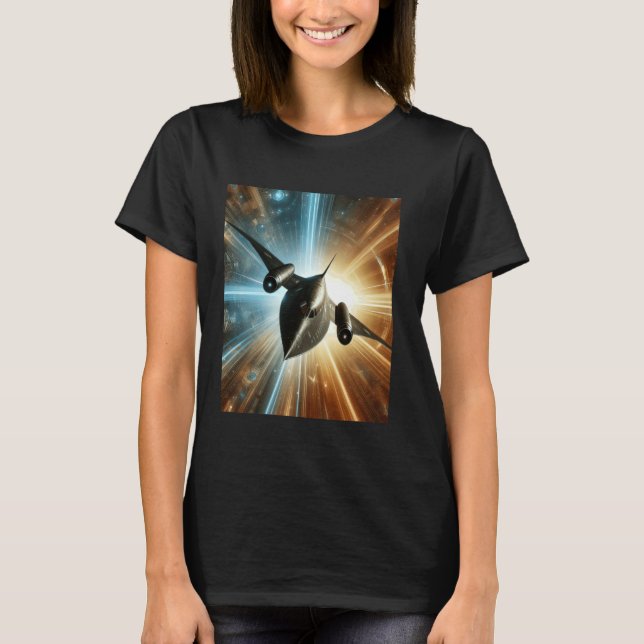 Camiseta SR-71 Blackbird Blueprint Air Force Jet (Frente)