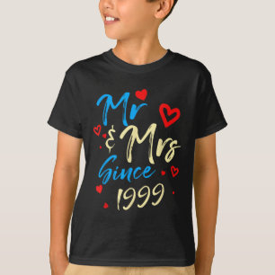 Camiseta Sr. & Sra. Desde 1999 Casais 23ª Nuptura Anniv