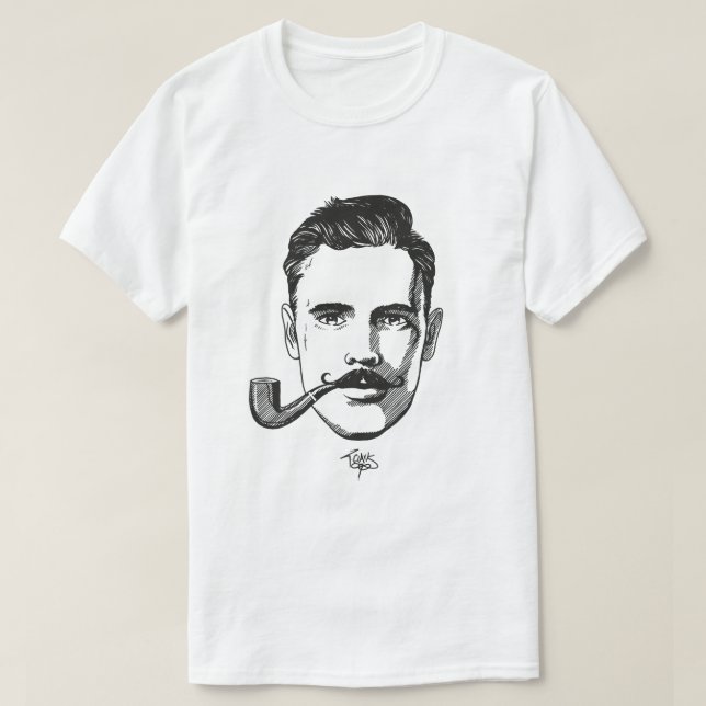 Camiseta Sr. Bigode (para o homem) (Frente do Design)