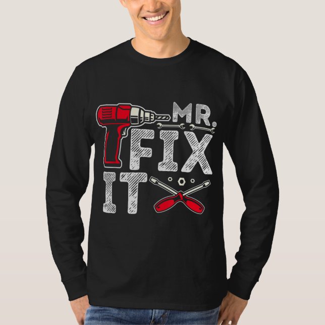 Camiseta Sr. Break, Sr. Fix É Engraçado Pai E Filho Corresp (Frente)