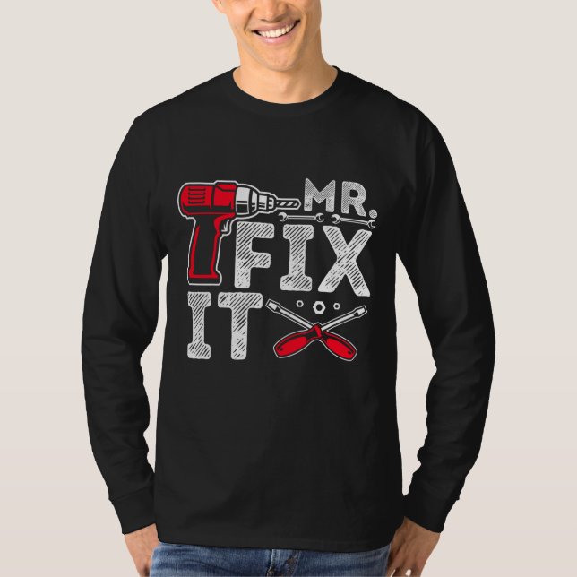 Camiseta Sr. Break, Sr. Fix É Engraçado Pai E Filho Corresp (Frente)