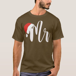 Camiseta Sr. Claus Engraçado Casal de Festas de Natal Marid