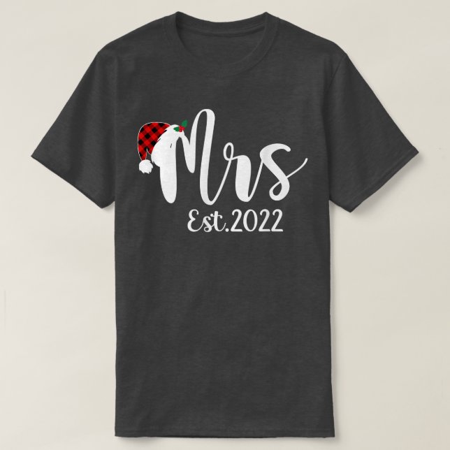 Camiseta Sr. Claus & Sra. Claus Est (Frente do Design)