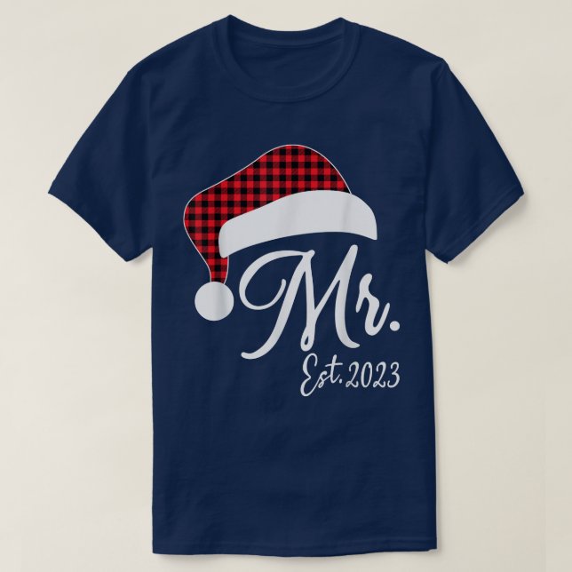 Camiseta Sr. Claus & Sra. Claus Est (Frente do Design)
