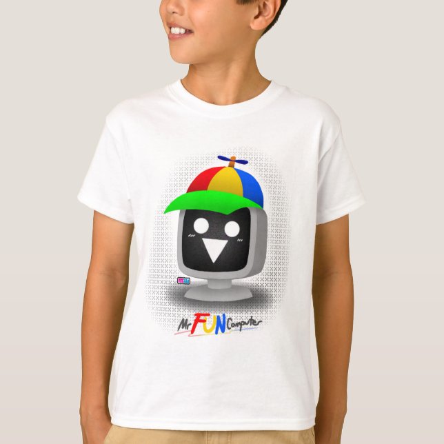 Camiseta Sr. Computador Divertido em Sprunki 3D (Frente)