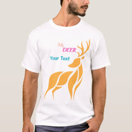 Camiseta Sr. Deer Gráfico – Estilo Rústico de Floresta