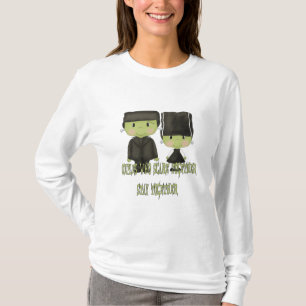 Camiseta Sr. design do Dia de as Bruxas engraçado da Sra. F