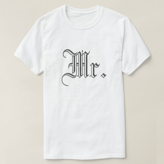 Camiseta Sr. e Sra. Blackletter (Frente do Design)