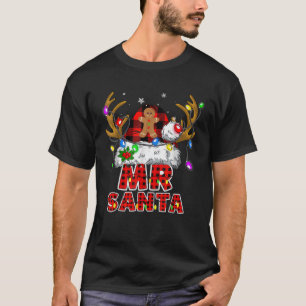 Camiseta Sr. e Sra. Claus Casais Correspondendo ao Natal Pa