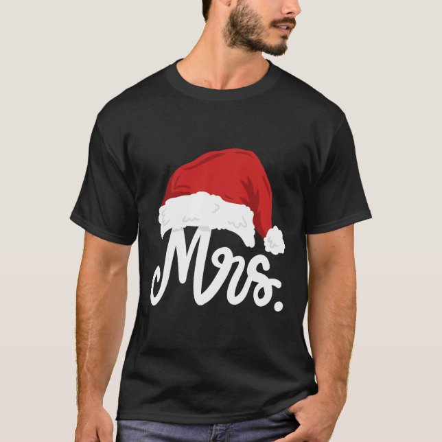 Camiseta Sr. e Sra. Papai Noel Casais de Natal (Frente)