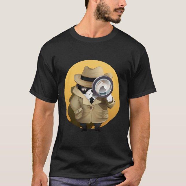 Camiseta Sr. Grumpy Boston Terrier Detetive (Frente)