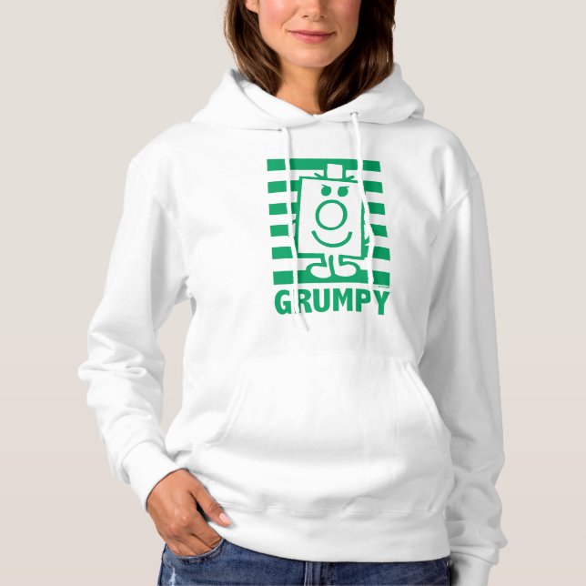 Camiseta Sr. Grumpy | Grin Mischievous e faixas verdes (Frente)