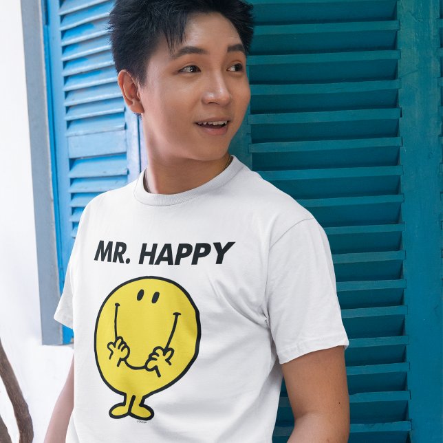 Camiseta Sr. Happy | Smiley face gigante (Person wearing shirt)
