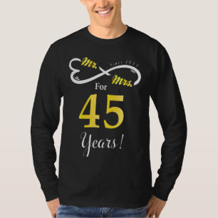 Camiseta Sr. Infinite Love Casou-se 45 Anos