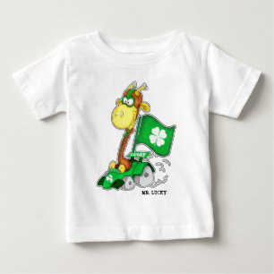 Camiseta Sr. Lucky. Rua girafa engraçada. Dia de Patrick