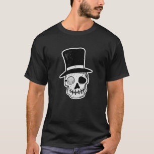 Camiseta Sr. Morto Cavalheiro Caveira Grunge Halloween Magi