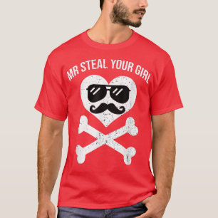 Camiseta Sr. Rouba a sua garota, Skeleton Bones Dia de os n