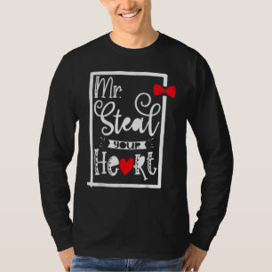 Camiseta Sr. Roube Seu Coração, Citação de amor engraçada p