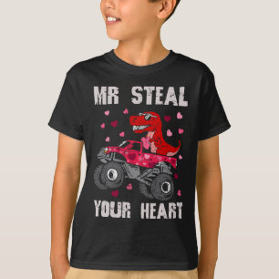Camiseta Sr. Roube Seu Coração Dinossauro Caminhão Monstro