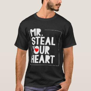Camiseta Sr. Roube Seu Coração Para Meninos Bebês Dia dos N