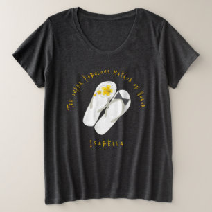 Camiseta Sr & Sra Chinelos Amarelo Hibisco Casamento na Pra