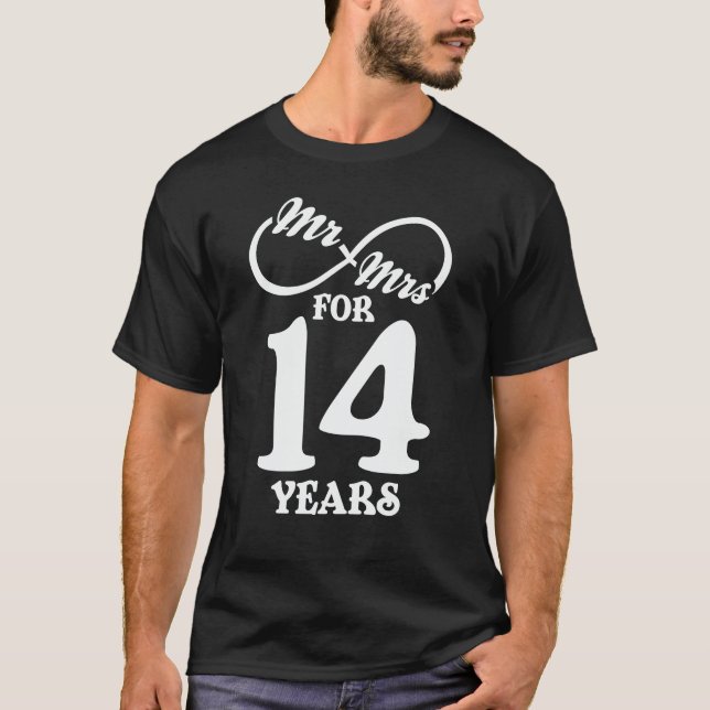 Camiseta Sr. & Sra. Por 14 Anos de 14 (Frente)