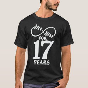 Camiseta Sr. & Sra. Por 17 Anos 1 rua De Casamento
