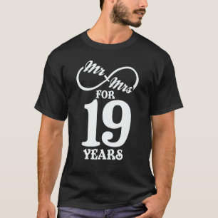 Camiseta Sr. & Sra. Por 19 Anos 1 rua De Casamento