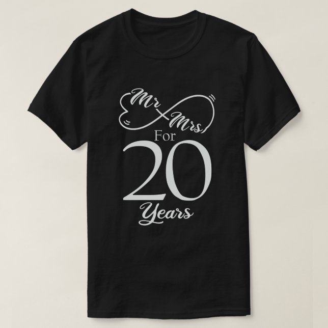 Camiseta Sr. & Sra. Por 20 Anos de 20 (Frente do Design)