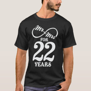 Camiseta Sr. & Sra. Por 22 Anos 1 rua De Casamento