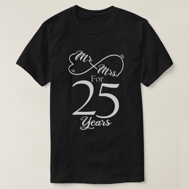Camiseta Sr. & Sra. Por 25 Anos de 25 (Frente do Design)