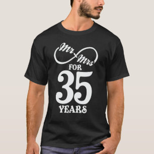Camiseta Sr. & Sra. Por 35 Anos 1 rua De Casamento