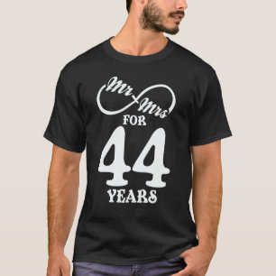 Camiseta Sr. & Sra. Por 44 Anos 1 rua De Casamento