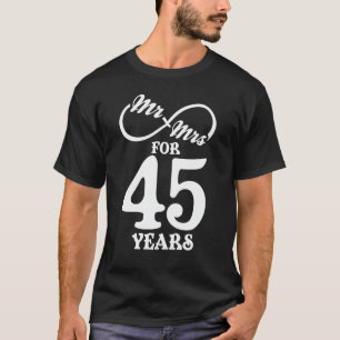 Camiseta Sr. & Sra. Por 45 Anos 1 rua De Casamento