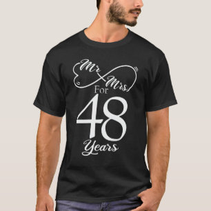Camiseta Sr. & Sra. Por 48 Anos 1 rua De Casamento