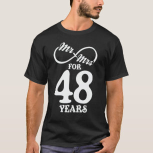 Camiseta Sr. & Sra. Por 48 Anos 1 rua De Casamento