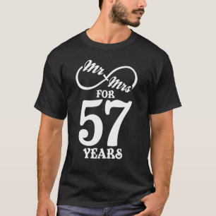 Camiseta Sr. & Sra. Por 57 Anos 1 rua De Casamento